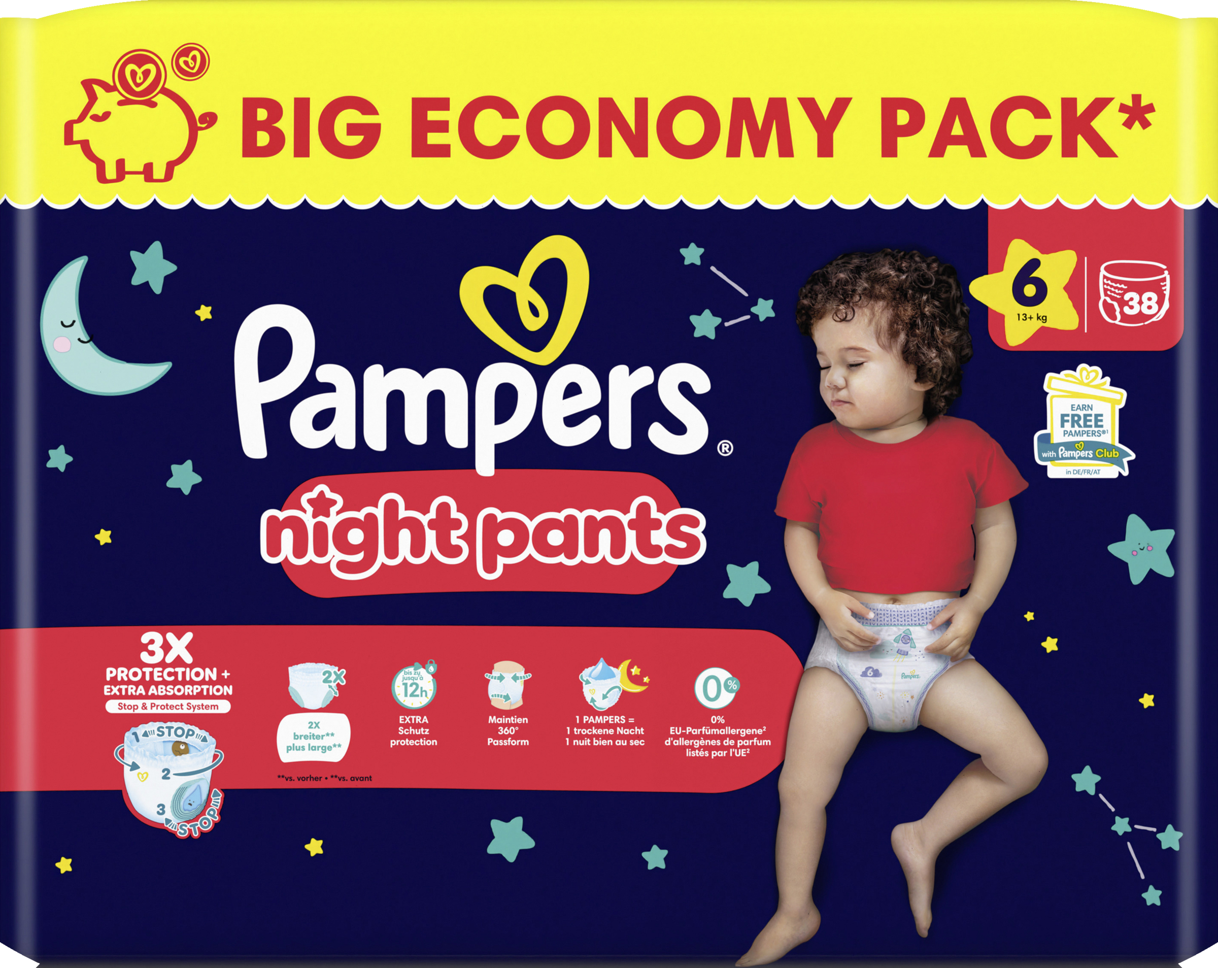 Pampers Baby Dry Night Pants luierbroekjes maat 6 | 38 stuks