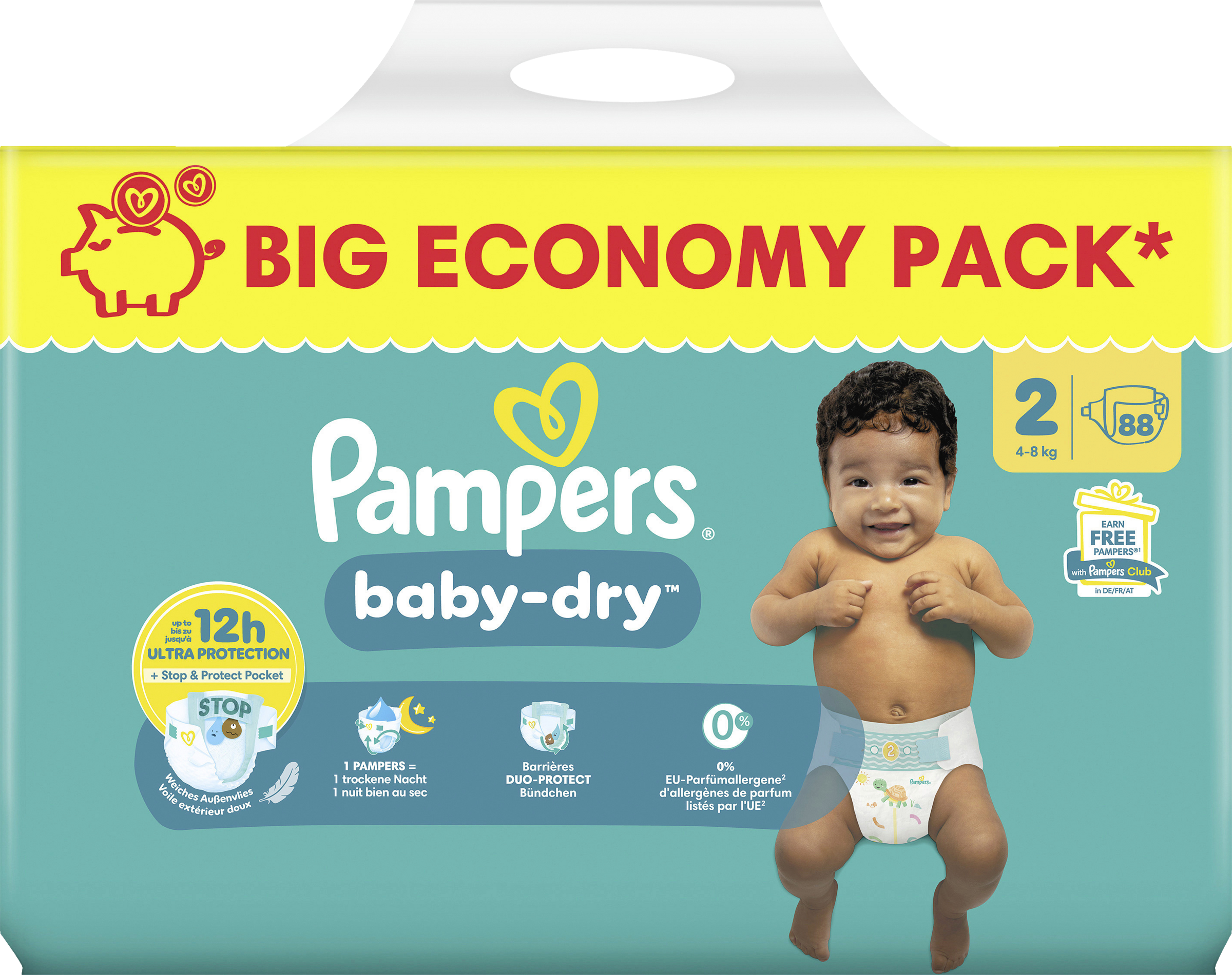 Pampers Baby Dry luiers maat 2 | 88 stuks