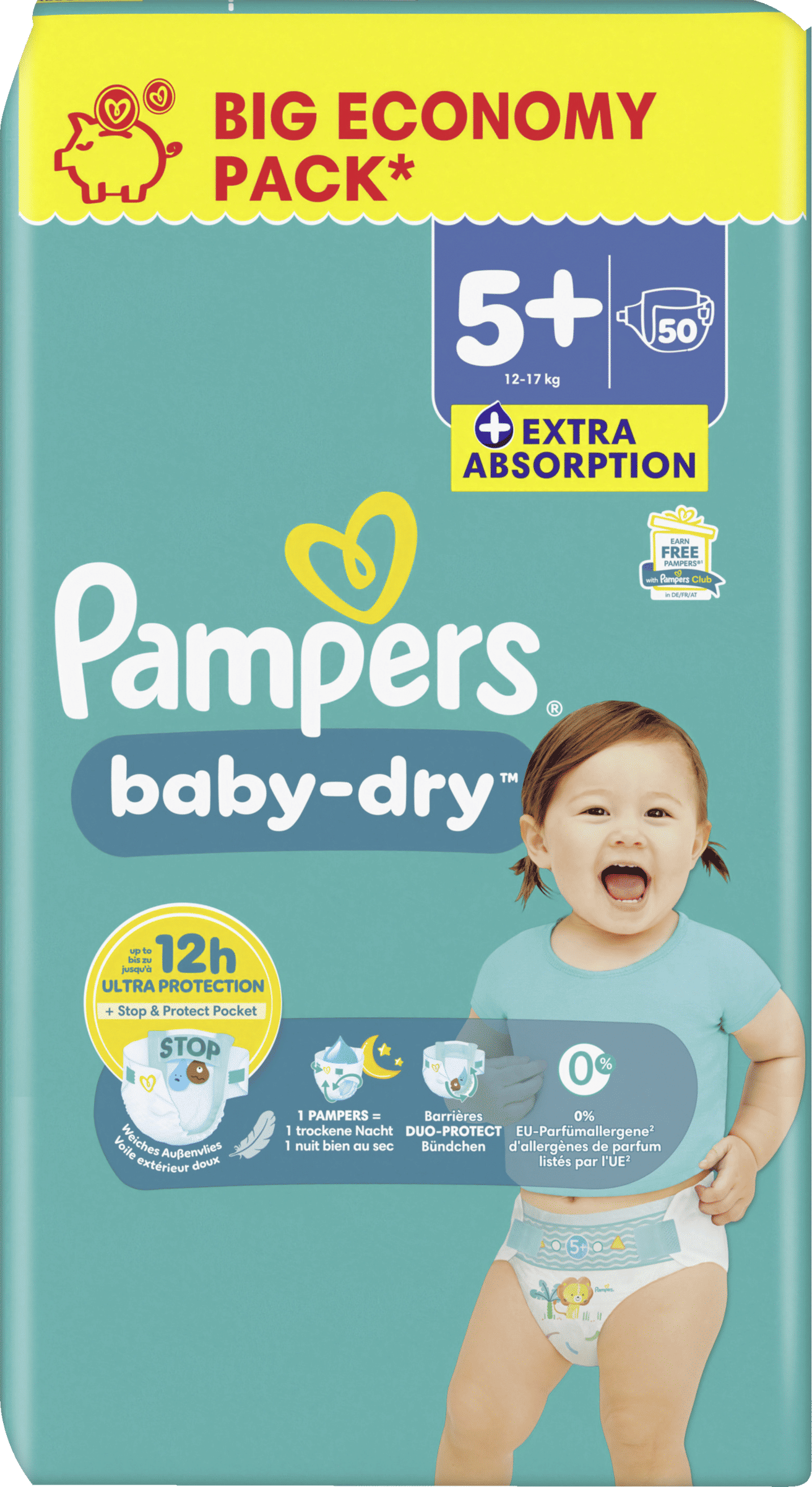 Pampers Baby Dry luiers maat 5+ | 50 stuks