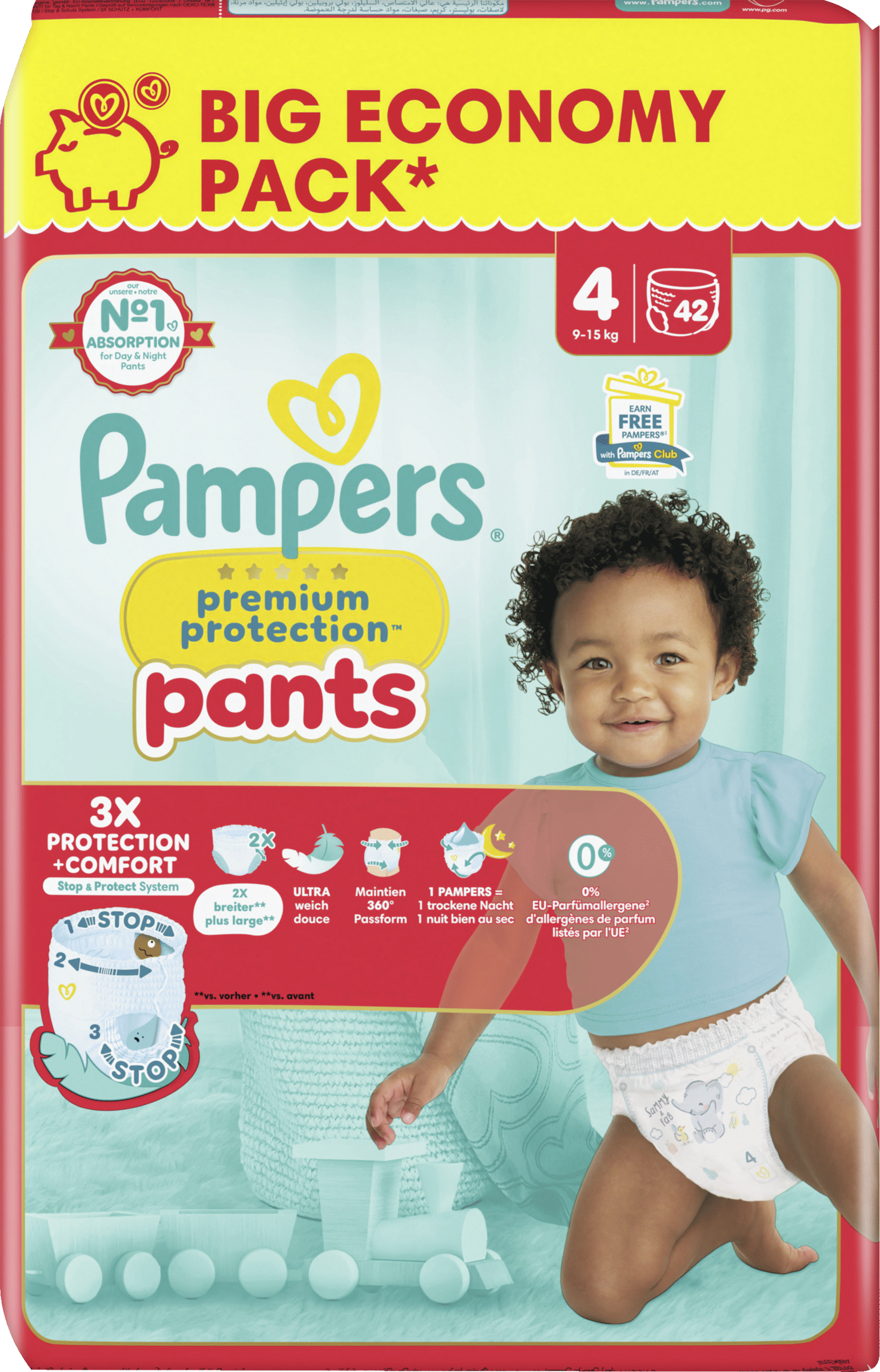 Pampers Premium Protection Pants luierbroekjes maat 4 | 42 stuks