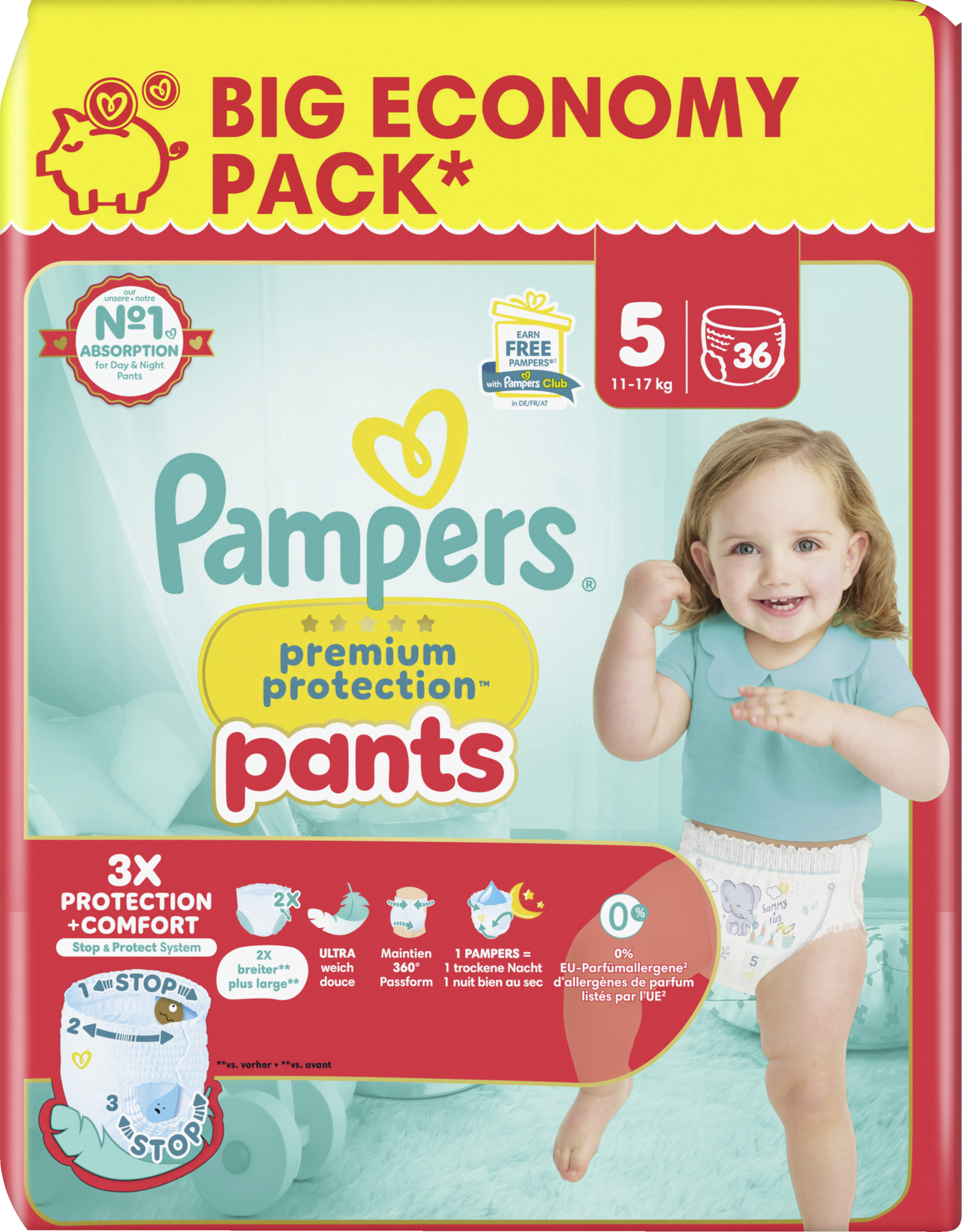 Pampers Premium Protection Pants luierbroekjes maat 5 | 36 stuks