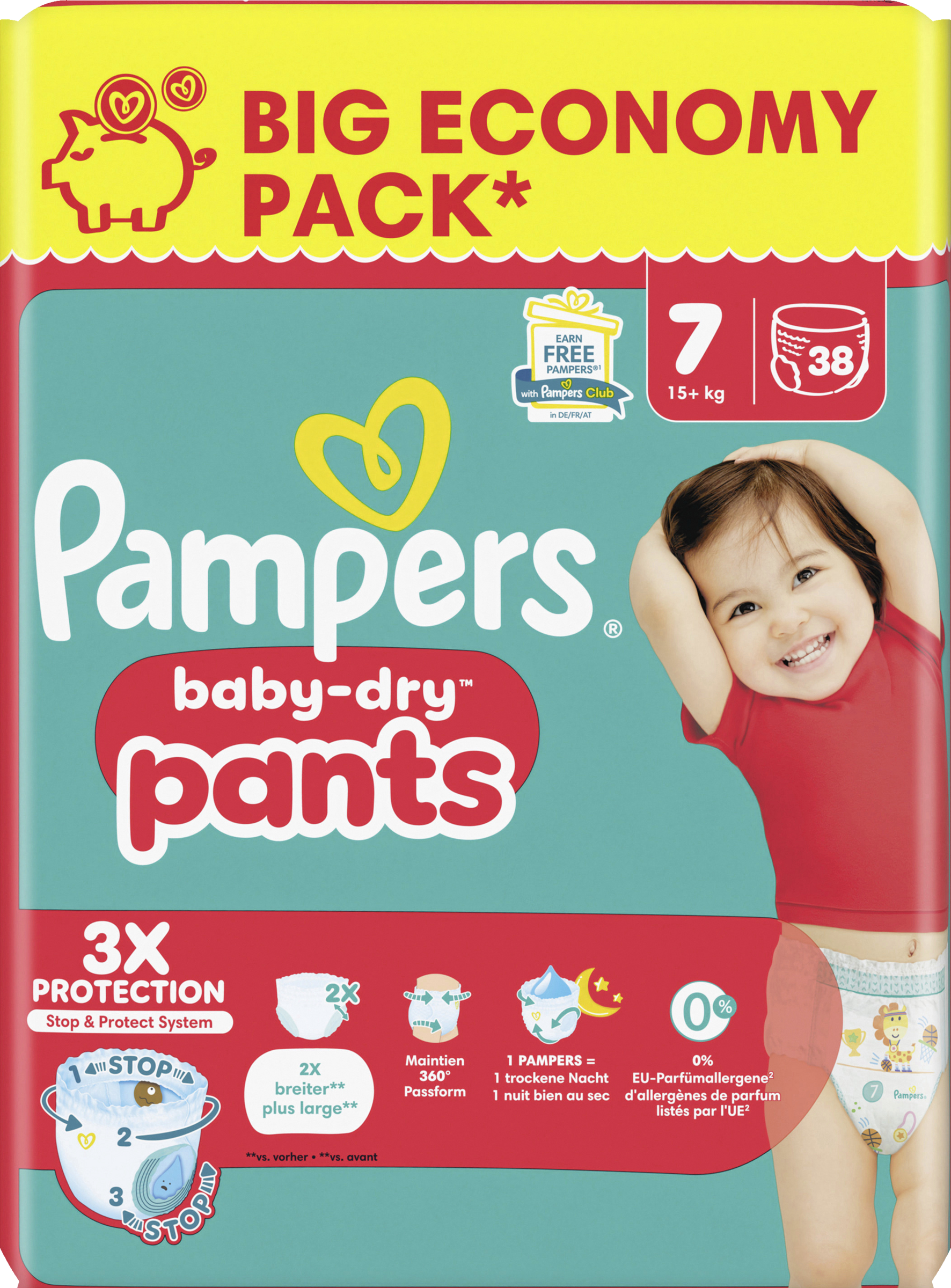 Pampers Baby Dry Pants luierbroekjes maat 7 | 38 stuks
