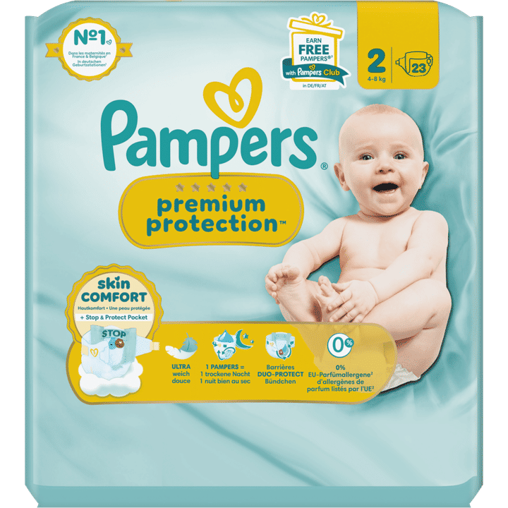 Pampers Premium Protection luiers maat 2 | 23 stuks