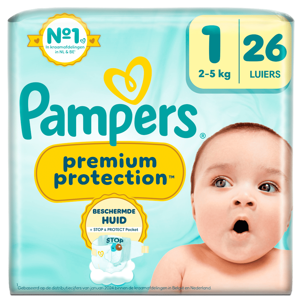 Pampers Premium Protection luiers maat 1 | 26 stuks