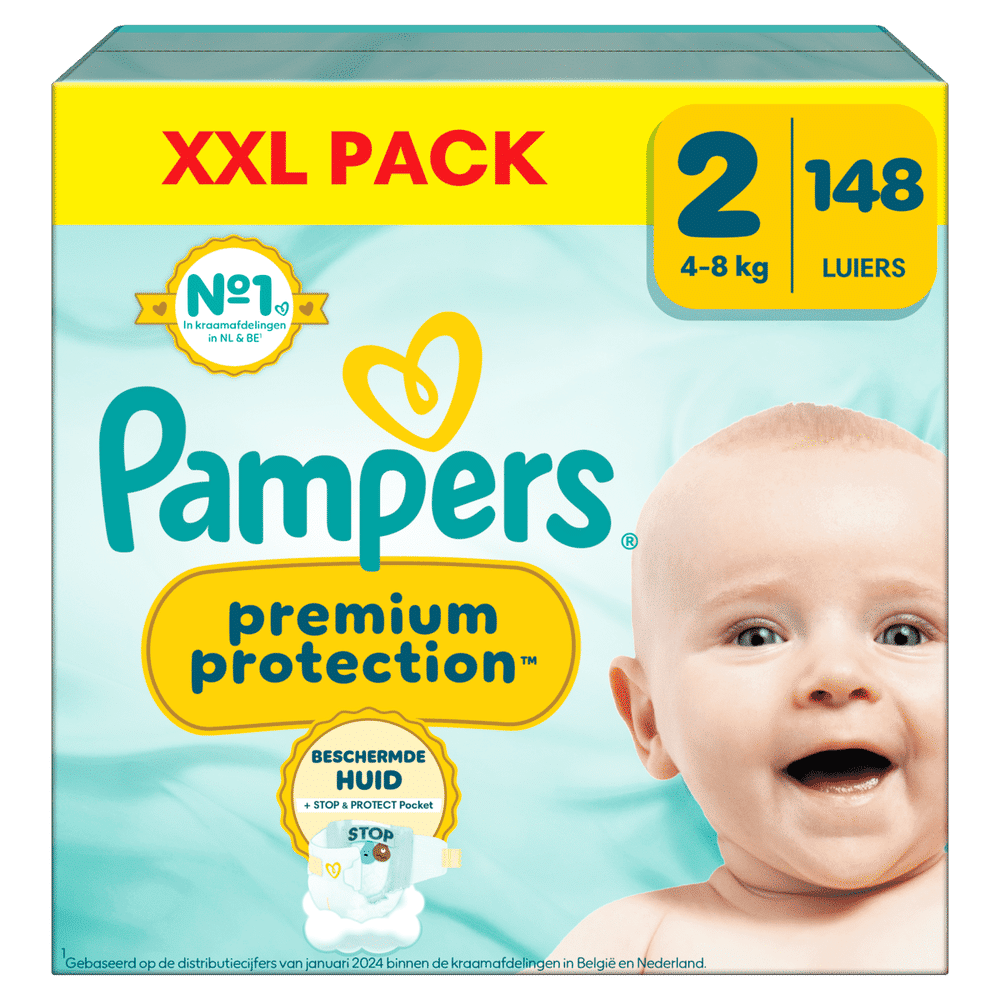 Pampers Premium Protection luiers maat 2 | 148 stuks