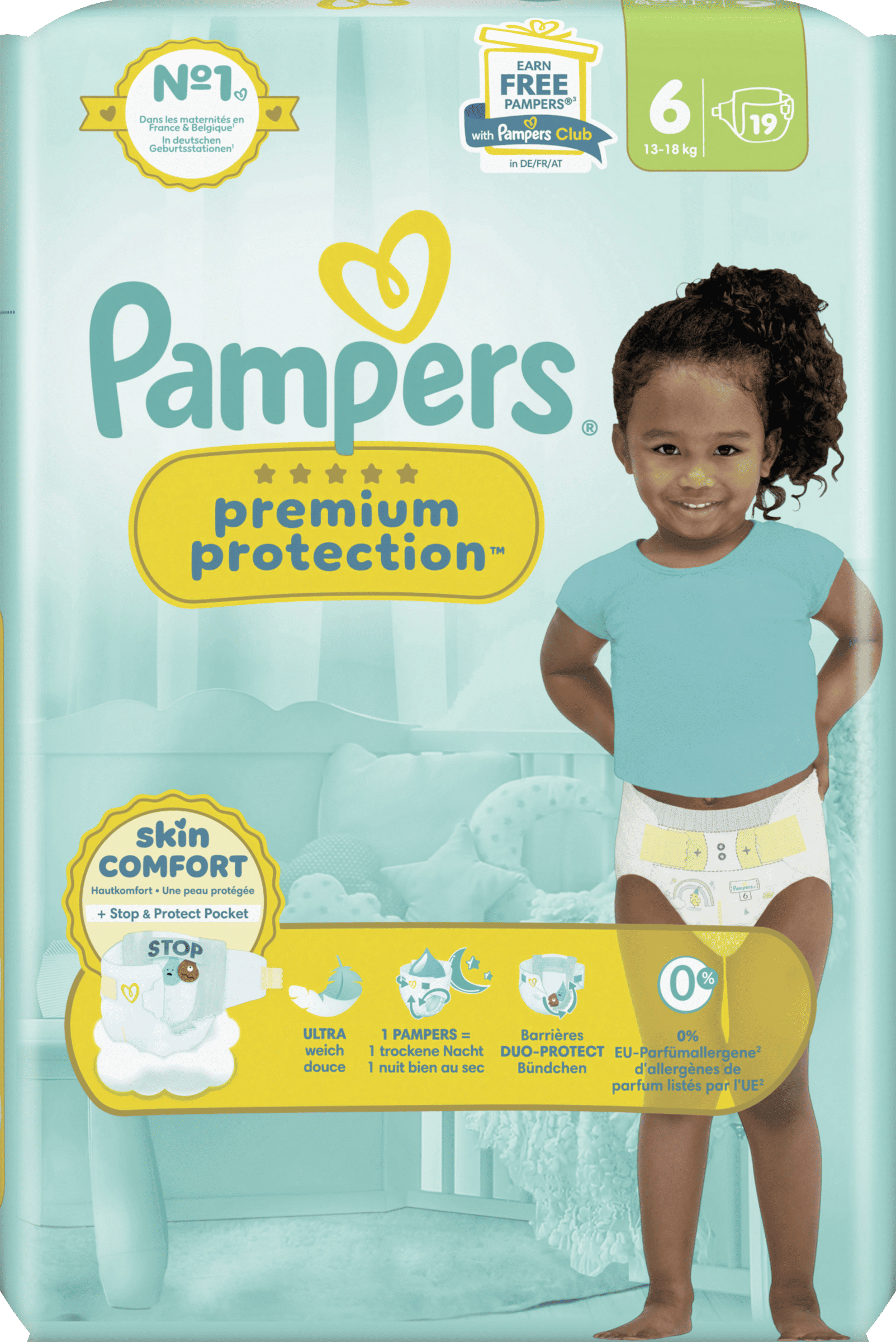Pampers Premium Protection luiers maat 6 | 19 stuks