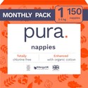 Pura luiers maat 1 | 150 stuks