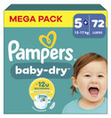 Pampers Baby Dry luiers maat 5+ | 72 stuks