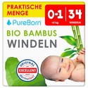 PureBorn luiers maat 0 | 34 stuks