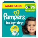 Pampers Baby Dry luiers maat 6+ | 76 stuks