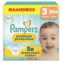 Pampers Premium Protection luiers maat 3 | 204 stuks