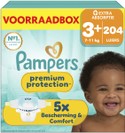 Pampers Premium Protection luiers maat 3+ | 204 stuks