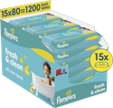 Pampers Fresh Clean babydoekjes | 1200 stuks