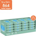 Naïf plasticvrije waterbabydoekjes | 864 stuks