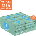 Naïf plasticvrije waterbabydoekjes | 1296 stuks